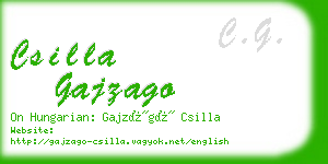 csilla gajzago business card